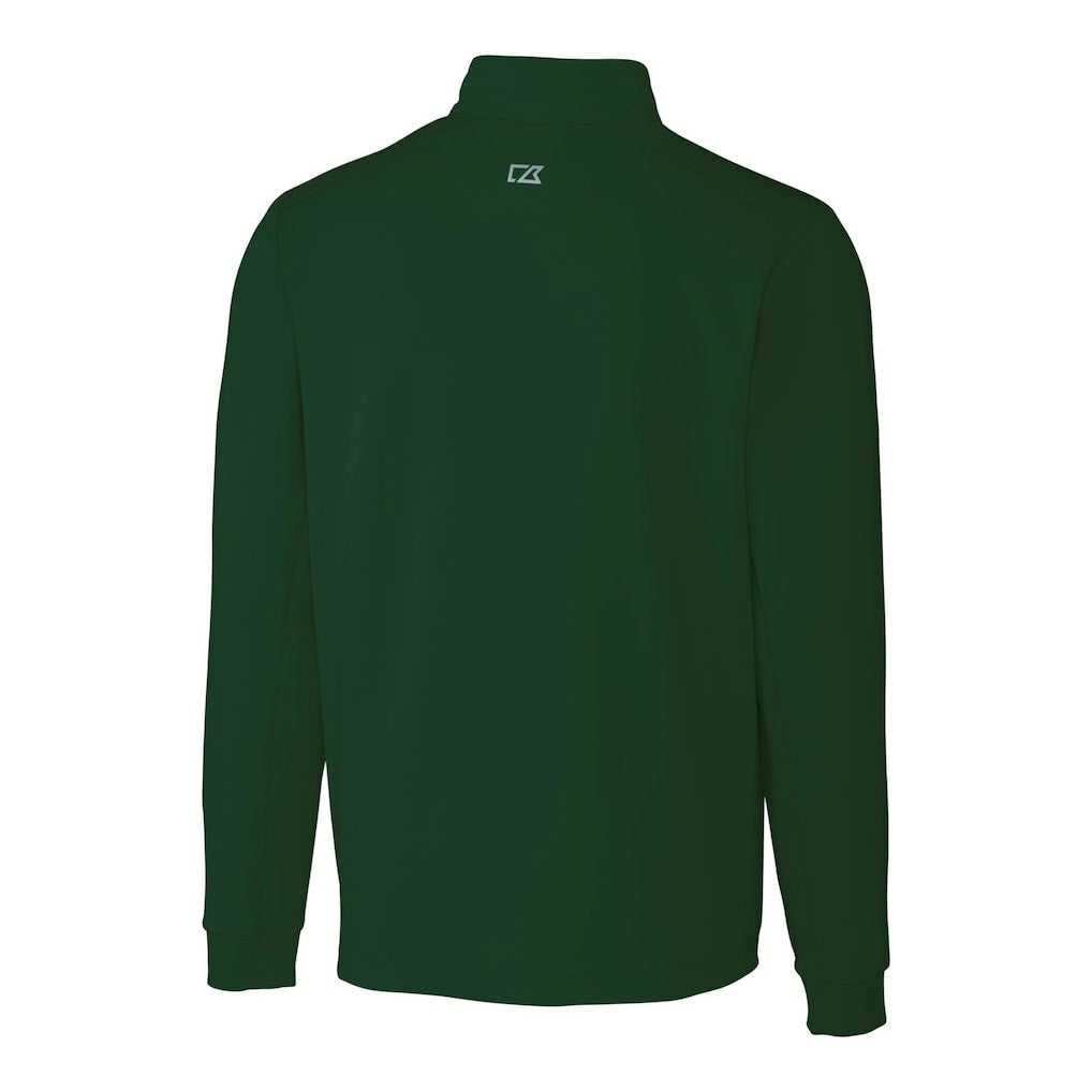 New York Jets Cutter & Buck Primary Logo Traverse Stretch Quarter-Zip Top Hunter Green