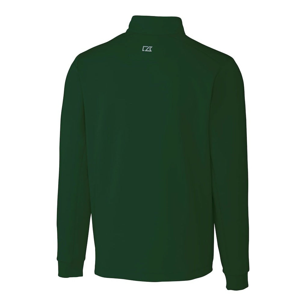 New York Jets Cutter & Buck Primary Logo Traverse Stretch Quarter-Zip Top Hunter Green