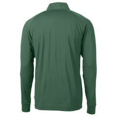 New York Jets Cutter & Buck Primary Logo Adapt Eco Knit Stretch Recycled Quarter-Zip Top Hunter Green
