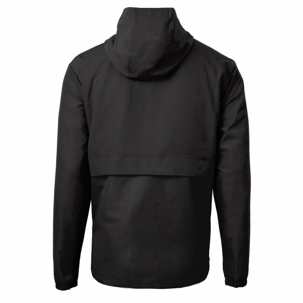 New York Jets Cutter & Buck Monochromatic Logo Charter Eco Recycled Half-Zip Anorak Jacket Black