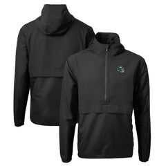 New York Jets Cutter & Buck Helmet Charter Eco Recycled Half-Zip Anorak Jacket Black