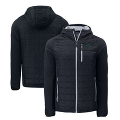 New York Jets Cutter & Buck Primary Logo Rainier PrimaLoft Eco Full-Zip Hybrid Jacket Black