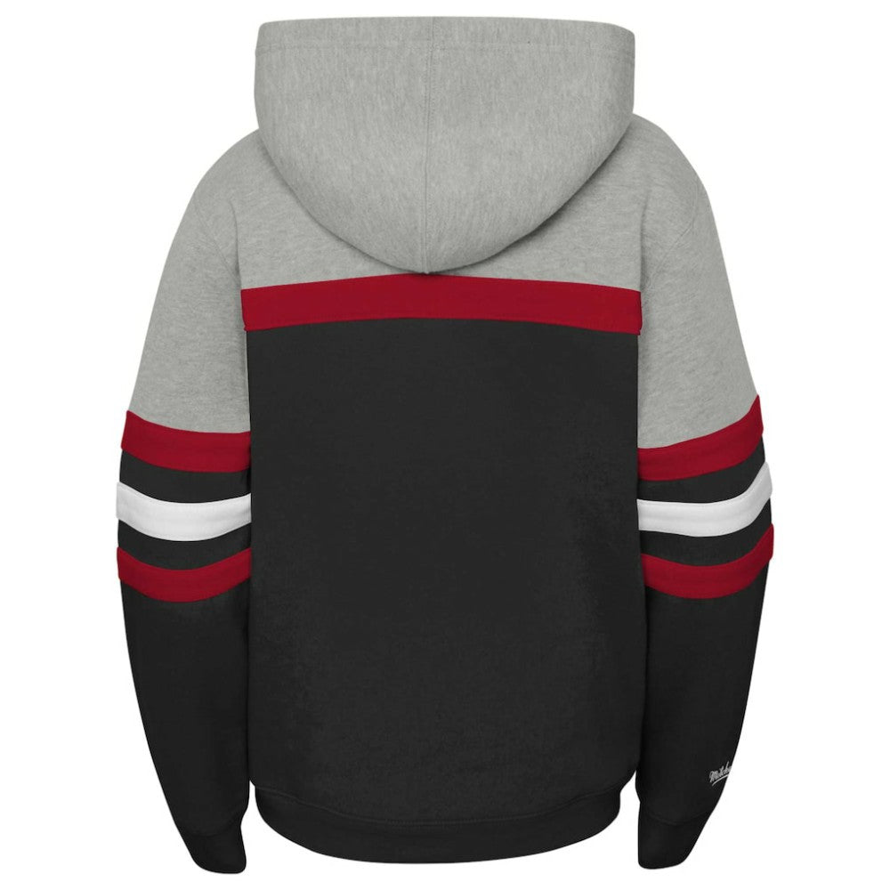 NHL Detroit Red Wings Mitchell & Ness Youth Head Coach Pullover Hoodie - Black