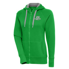 Boston Celtics Antigua Women's 2024 NBA Finals Champions Victory Raglan Full-Zip Jacket Kelly Green