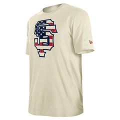 San Francisco Giants New Era Americana Flag Fill T-Shirt - Cream T-shirts