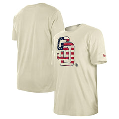 San Diego Padres New Era Americana Flag Fill T-Shirt - Cream T-shirts