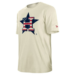 Houston Astros New Era Americana Flag Fill T-Shirt - Cream T-shirts