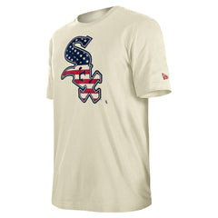 Chicago White Sox New Era Americana Flag Fill T-Shirt - Cream T-shirts