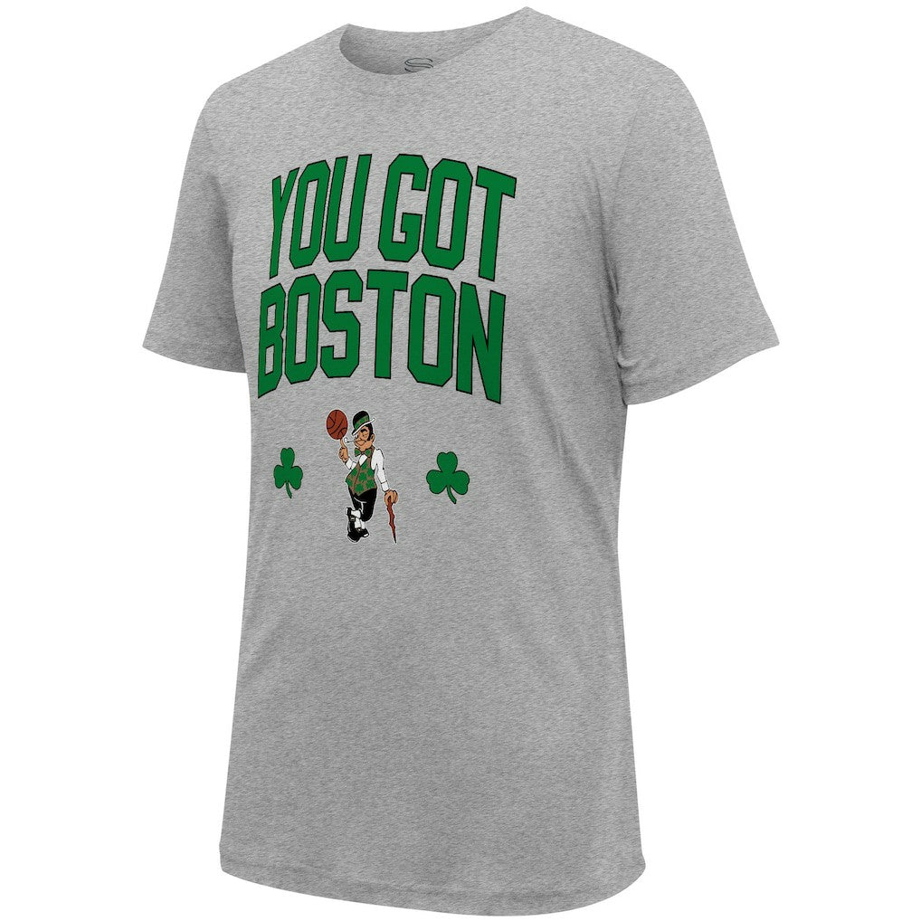 Boston Celtics Stadium Essentials 18-Time NBA Finals Champions We Got 18 Banners T-Shirt Heather Gray