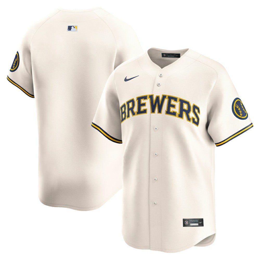 Milwaukee Brewers Nike Home Limited Jersey - Cream Jerseys