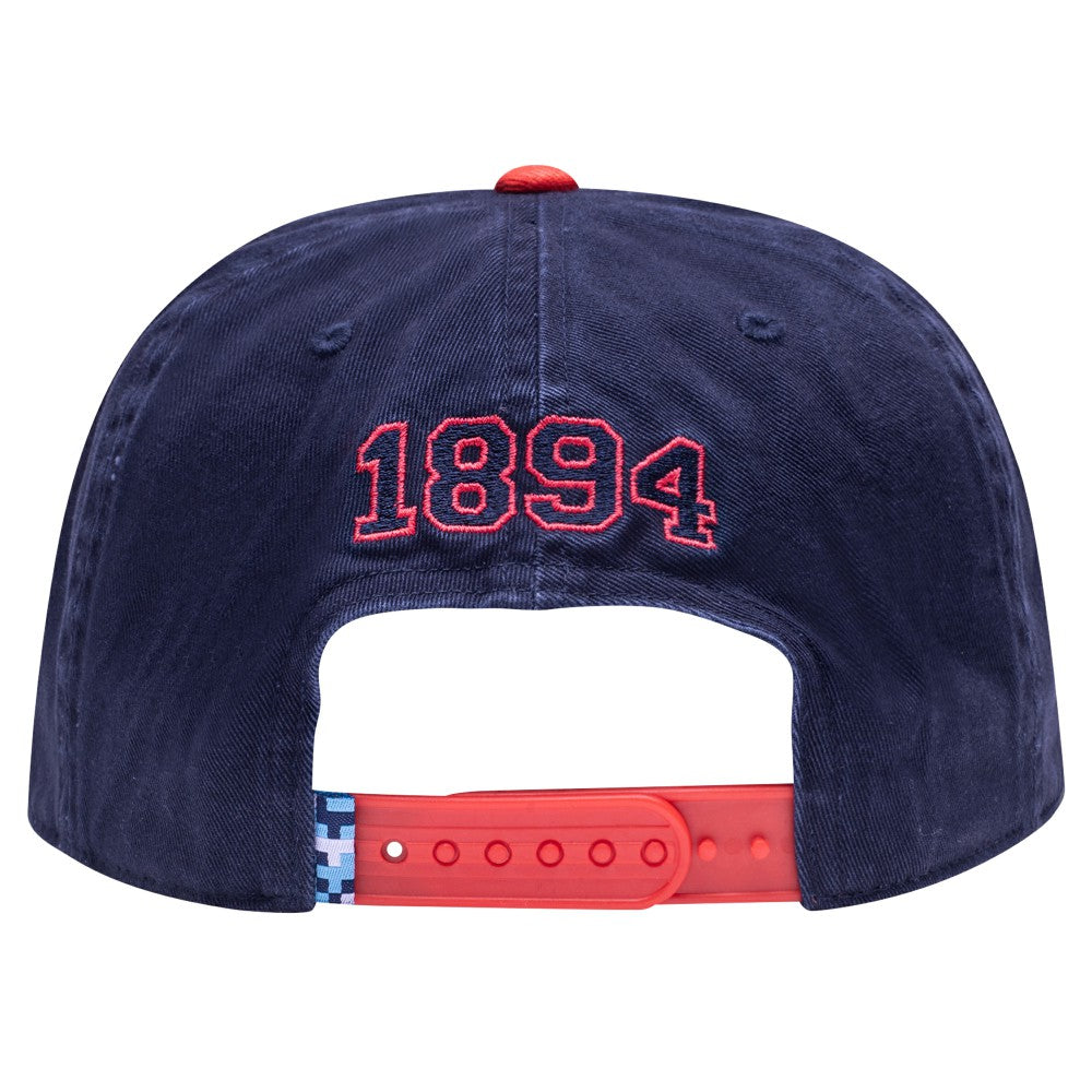Manchester City Fan Ink Wander Snapback Hat Navy/Red sale