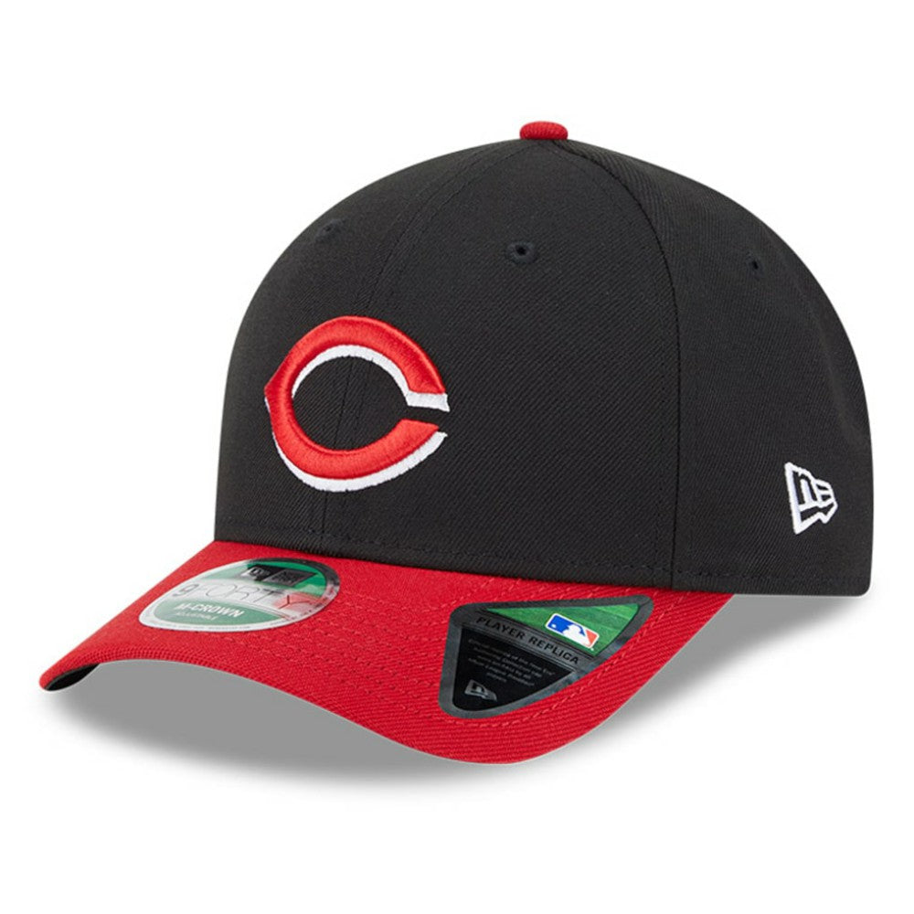 Cincinnati Reds New Era Player Replica 9FORTY Adjustable Hat - Black/Red Hats