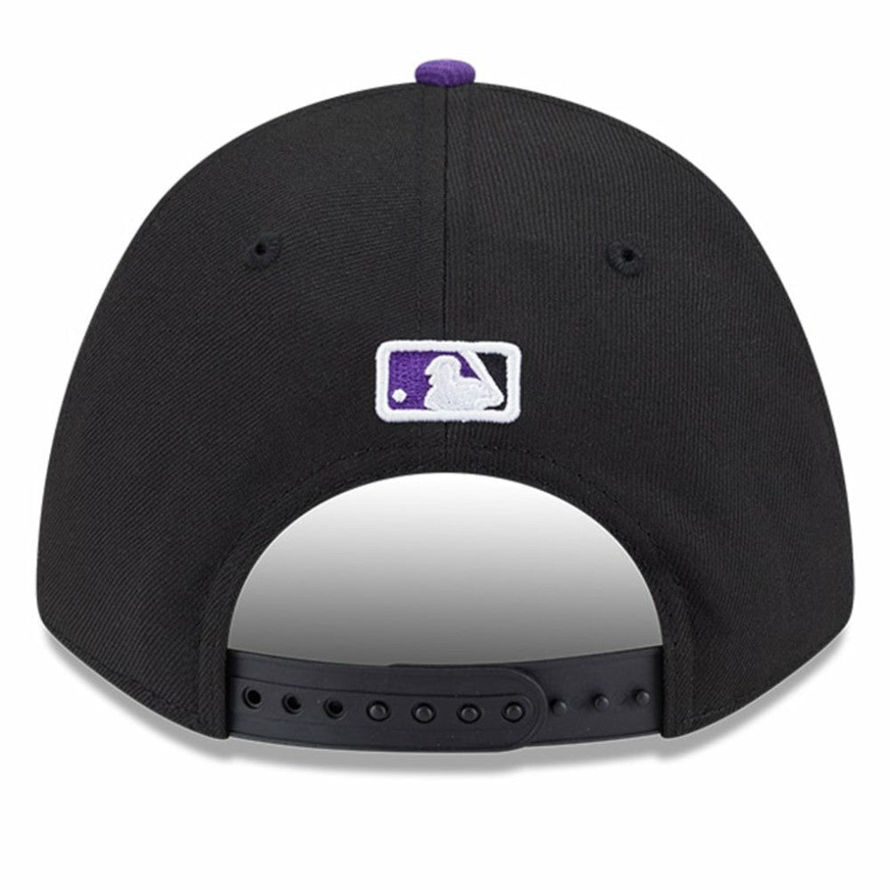Colorado Rockies New Era Player Replica 9FORTY Adjustable Hat - Black/Purple Hats
