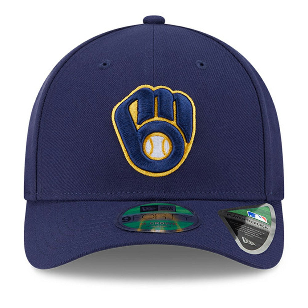 Milwaukee Brewers New Era Player Replica 9FORTY Adjustable Hat - Navy Hats