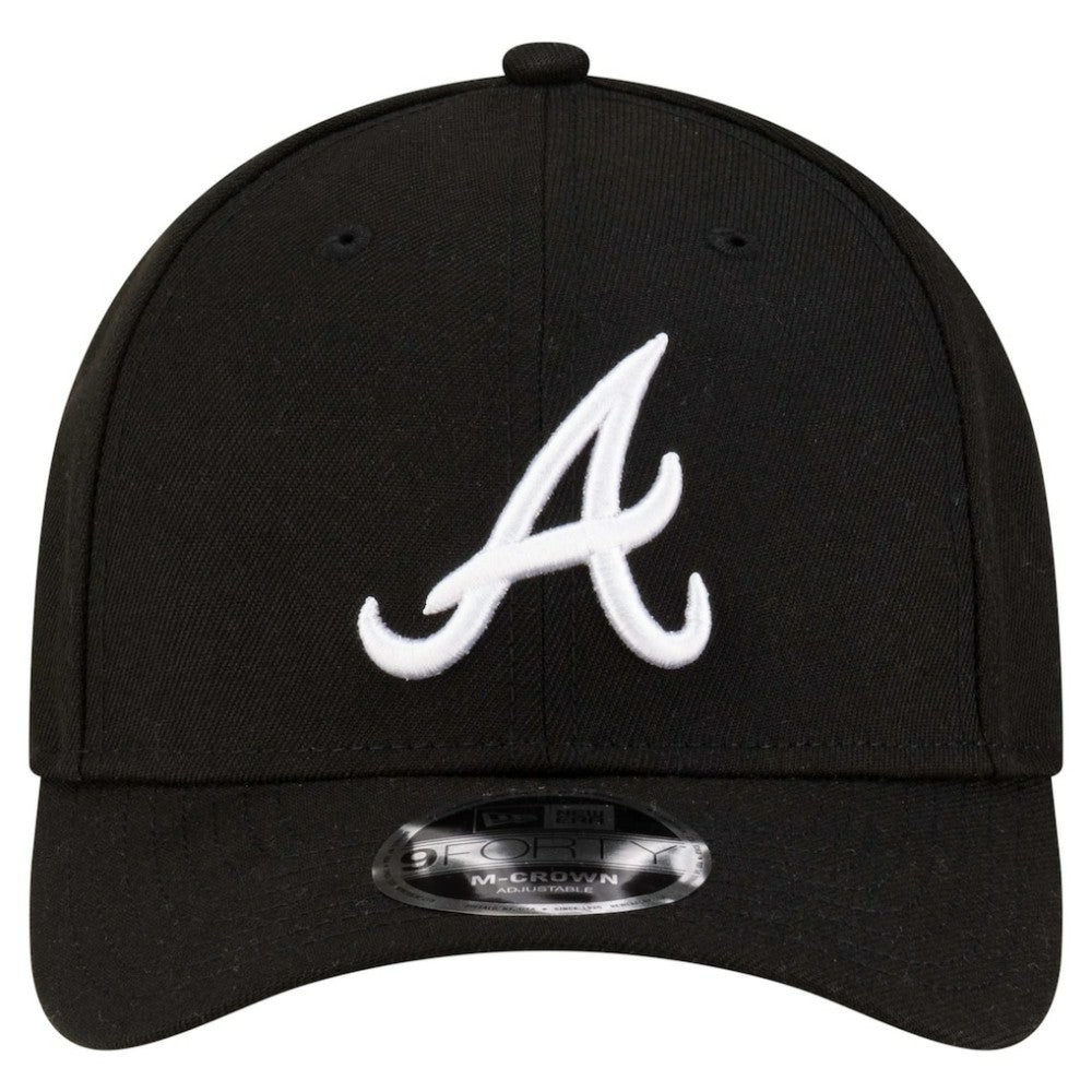 Atlanta Braves New Era Player Replica 9FORTY Adjustable Hat - Black Hats