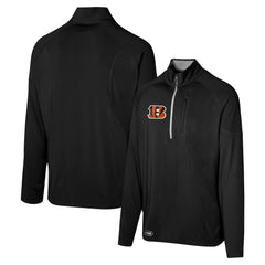 Cincinnati Bengals Grind Iron Quarter-Zip Top Black
