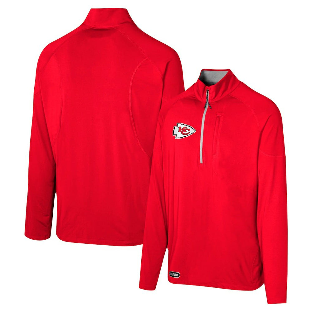 Kansas City Chiefs Grind Iron Quarter-Zip Top Red