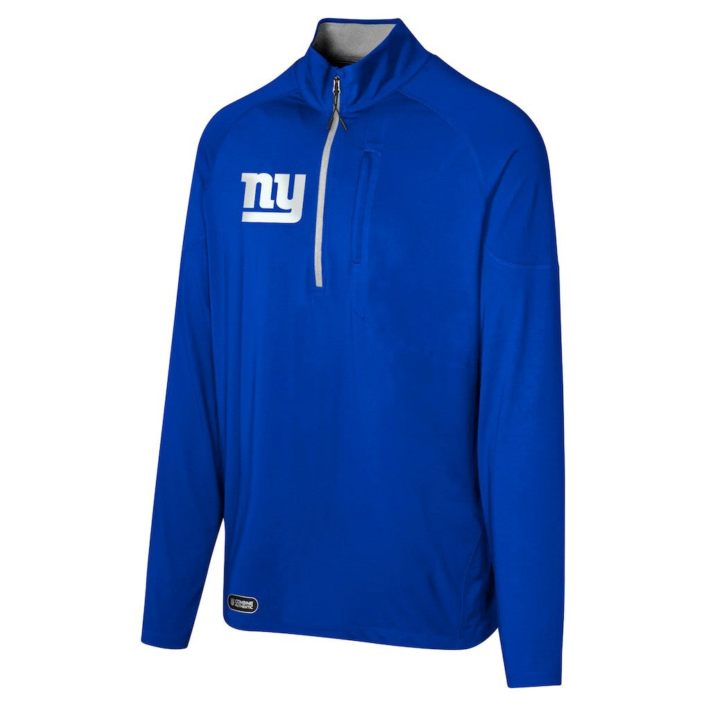 New York Giants Grind Iron Quarter-Zip Top Royal