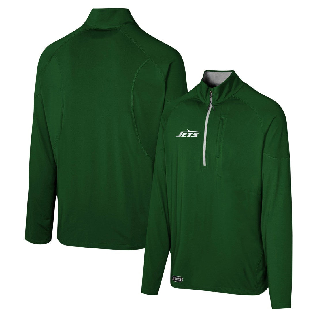 New York Jets Grind Iron Quarter-Zip Top Green