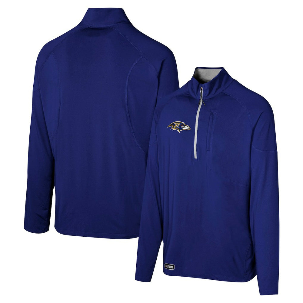 Baltimore Ravens Grind Iron Quarter-Zip Top Purple