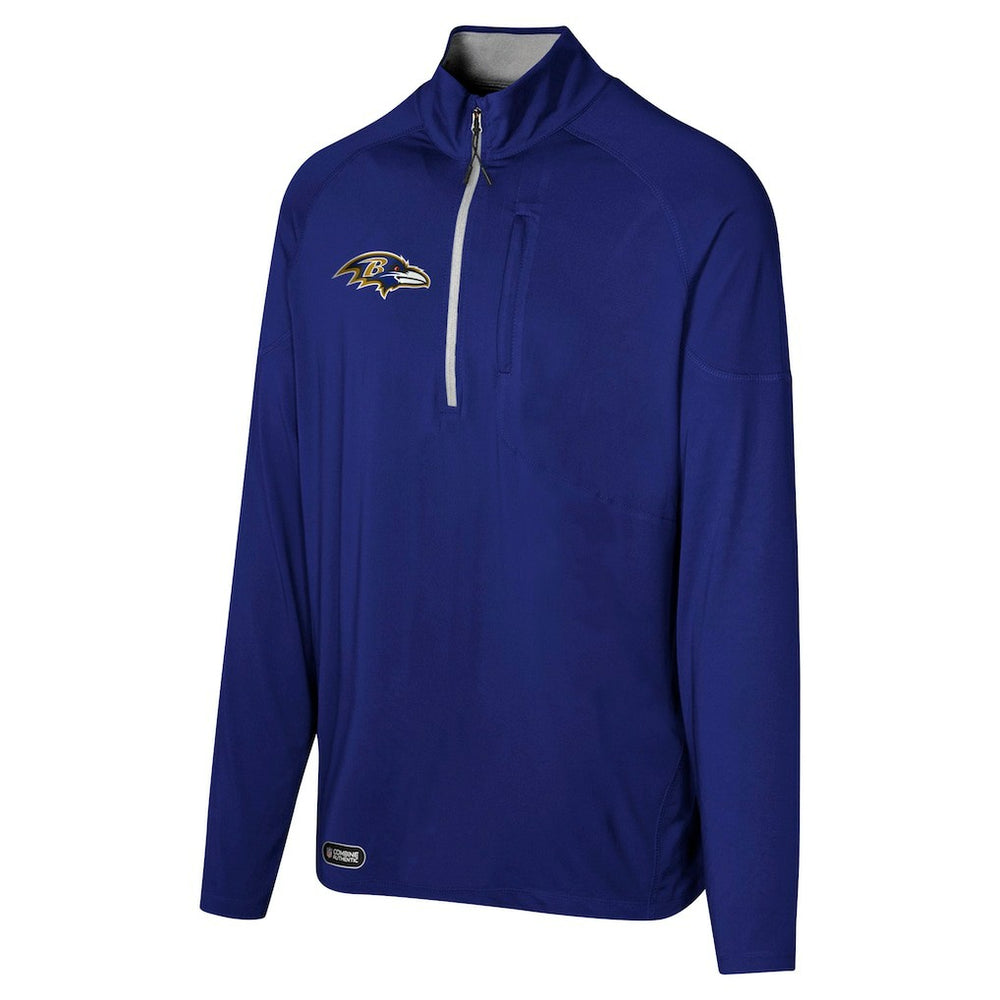 Baltimore Ravens Grind Iron Quarter-Zip Top Purple