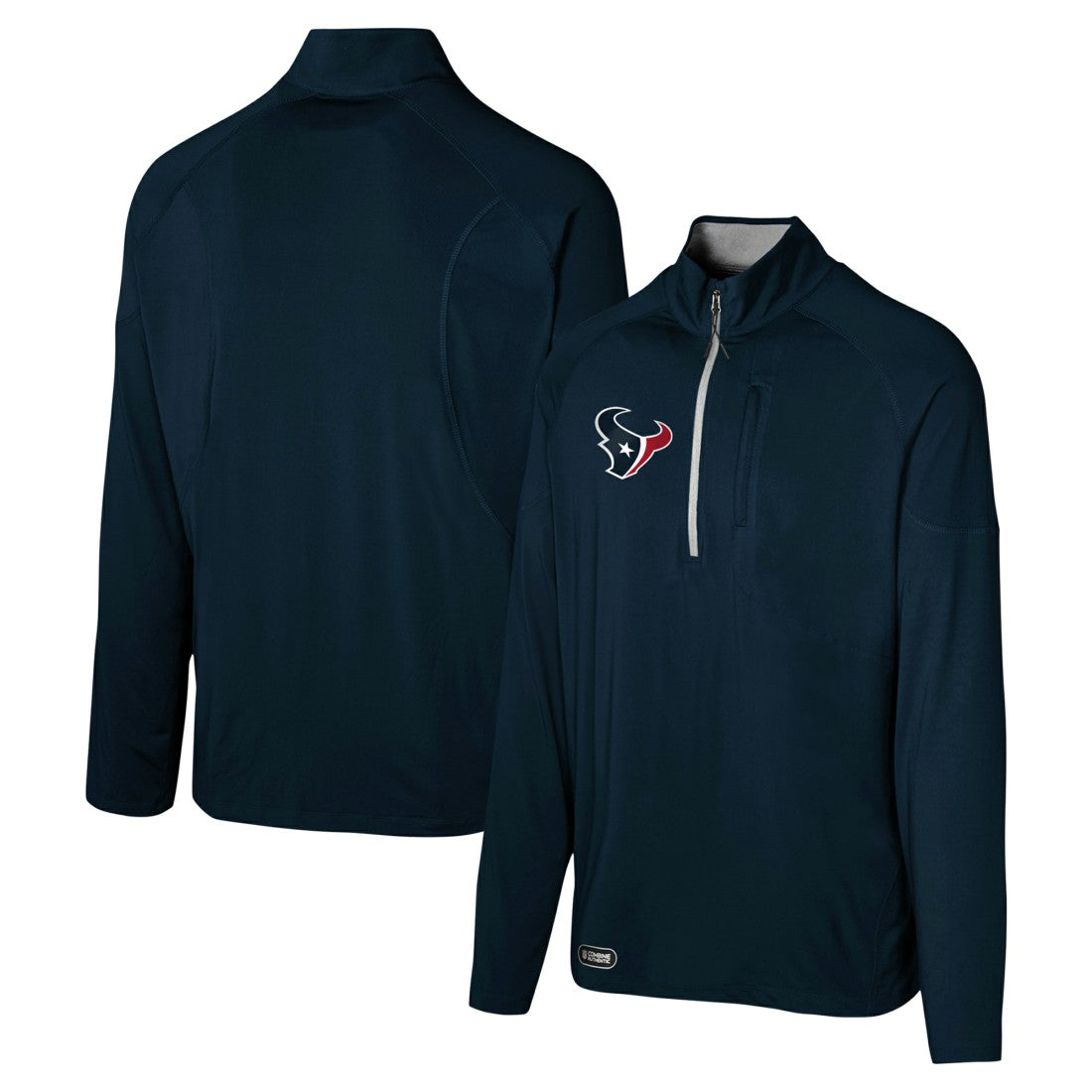 Houston Texans Grind Iron Quarter-Zip Top Navy