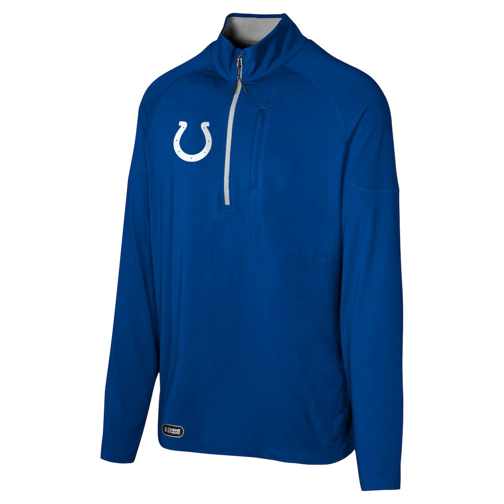 Indianapolis Colts Grind Iron Quarter-Zip Top Royal
