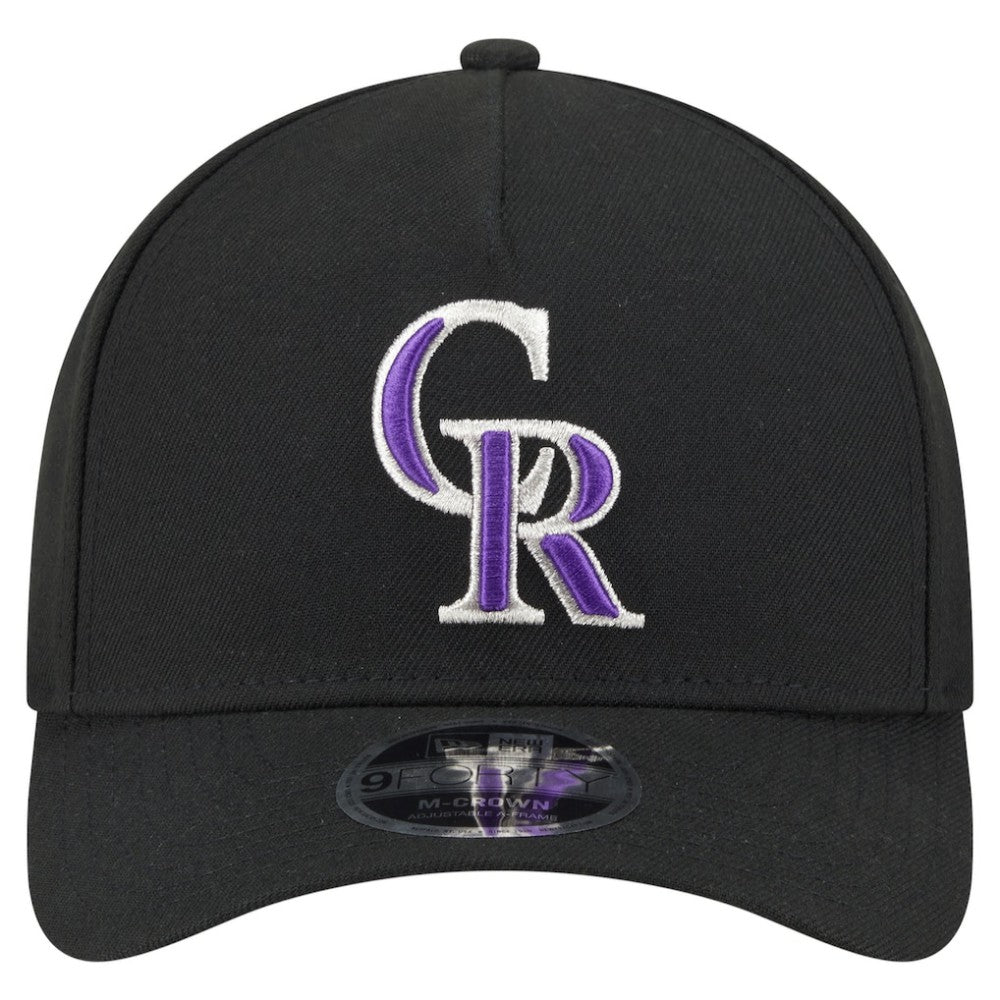Colorado Rockies New Era 9FORTY M-Crown Adjustable Hat - Black Hats
