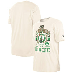 Boston Celtics 2024 NBA Finals Champions Victory Chrome T-Shirt Cream