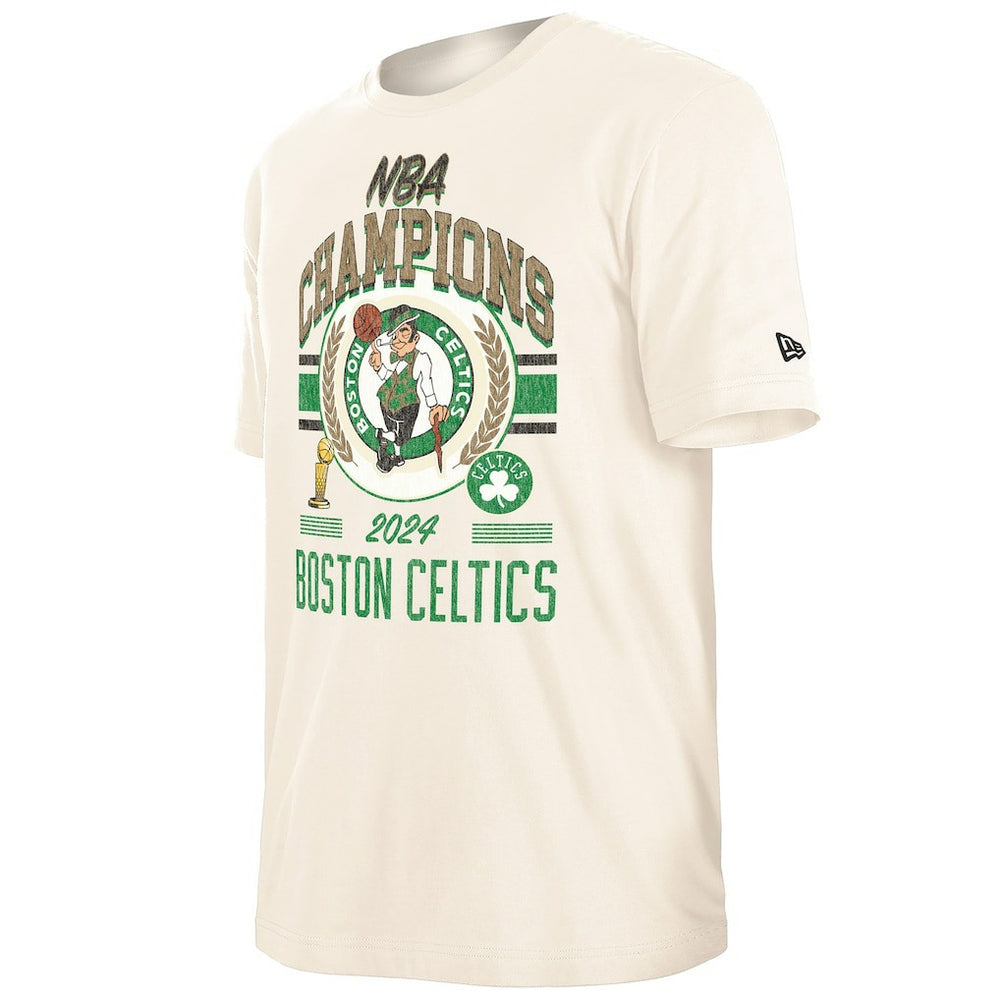 Boston Celtics 2024 NBA Finals Champions Victory Chrome T-Shirt Cream