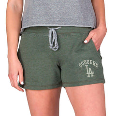 Los Angeles Dodgers Concepts Sport Women's Mainstream French Terry Tri-Blend Shorts - Green Shorts