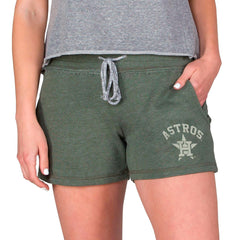 Houston Astros Concepts Sport Women's Mainstream French Terry Tri-Blend Shorts - Green Shorts