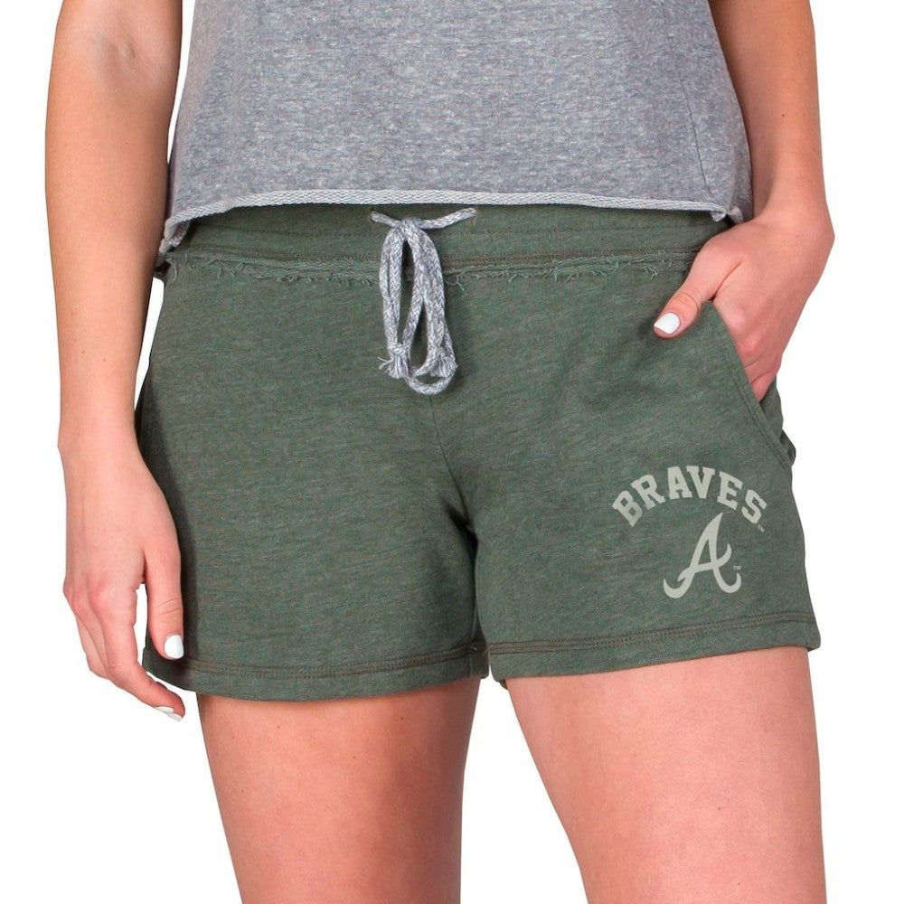 Atlanta Braves Concepts Sport Women's Mainstream French Terry Tri-Blend Shorts - Green Shorts
