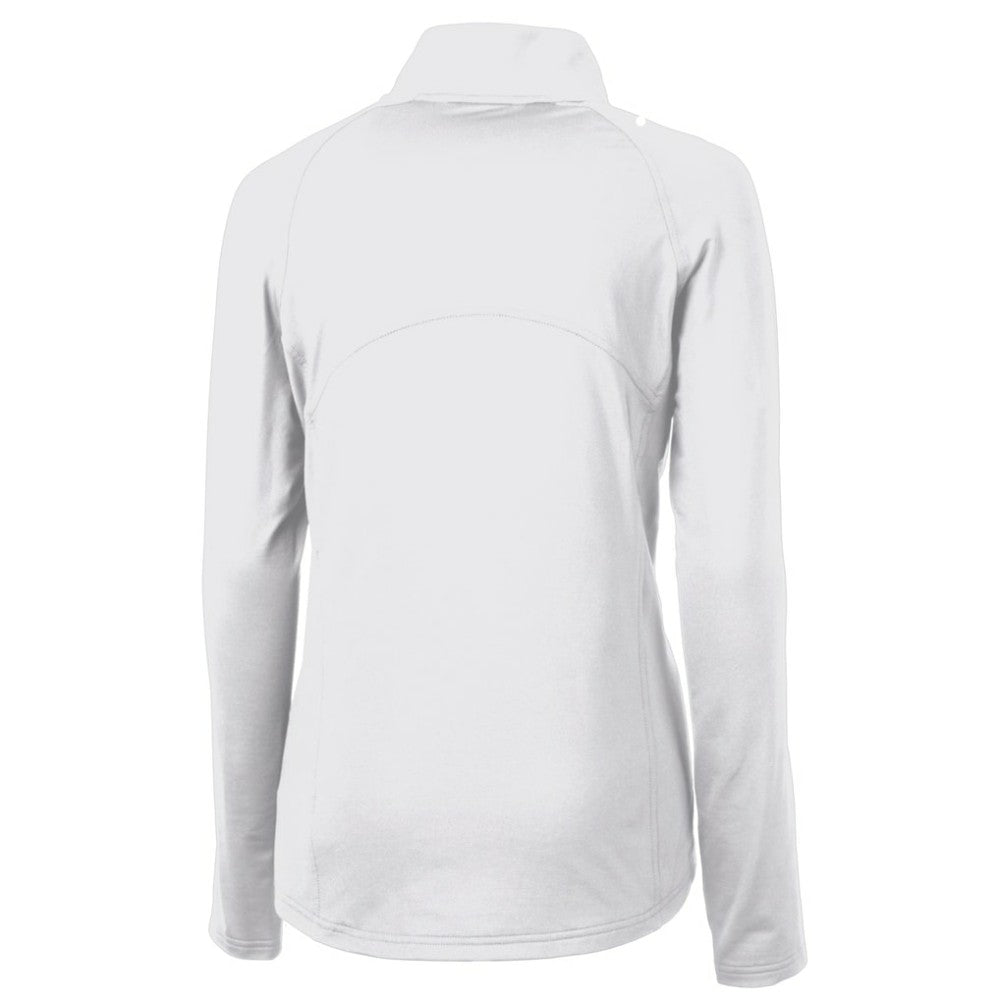 Minnesota Twins Cutter & Buck Women's Adapt Eco Knit Stretch Recycled Half-Zip DryTec Top - White Tops