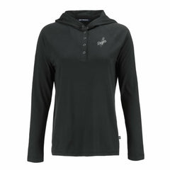 Los Angeles Dodgers Cutter & Buck Women's Coastline Epic Comfort Eco Recycled Raglan Long Sleeve Hoodie T-Shirt - Black Hoodies