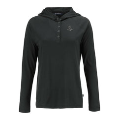 Boston Red Sox Cutter & Buck Women's Coastline Epic Comfort Eco Recycled Raglan Long Sleeve Hoodie T-Shirt - Black Hoodies
