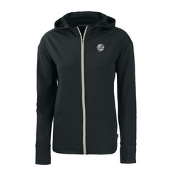 New York Yankees Cutter & Buck Women's Daybreak Eco Recycled Full-Zip Hoodie - Black Hoodies