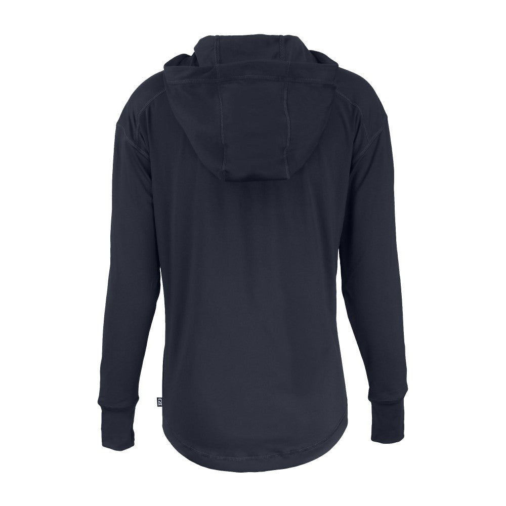 New York Mets Cutter & Buck Women's Daybreak Eco Recycled Half-Zip Hoodie - Navy Hoodies