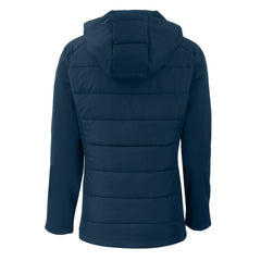 Los Angeles Dodgers Cutter & Buck Women's Evoke Hybrid Eco Softshell Recycled Full-Zip Hooded Jacket - Navy Jackets