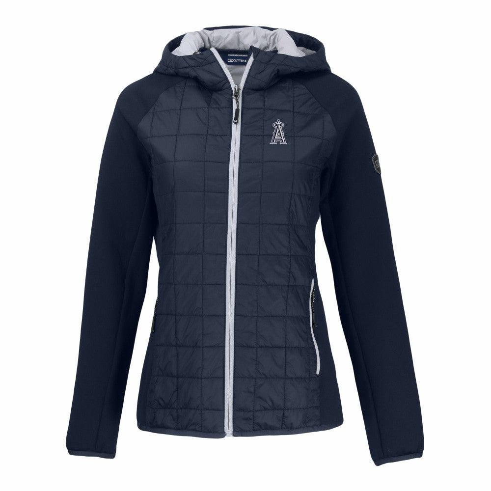 Los Angeles Angels Cutter & Buck Women's Rainier Primaloft Eco Full-Zip Hybrid Jacket - Navy Jackets