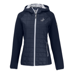 Los Angeles Dodgers Cutter & Buck Women's Rainier Primaloft Eco Full-Zip Hybrid Jacket - Navy Jackets