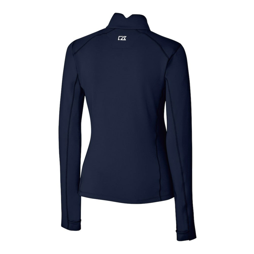 Detroit Tigers Cutter & Buck Women's Traverse Stretch Quarter-Zip Pullover Top - Navy Pullover