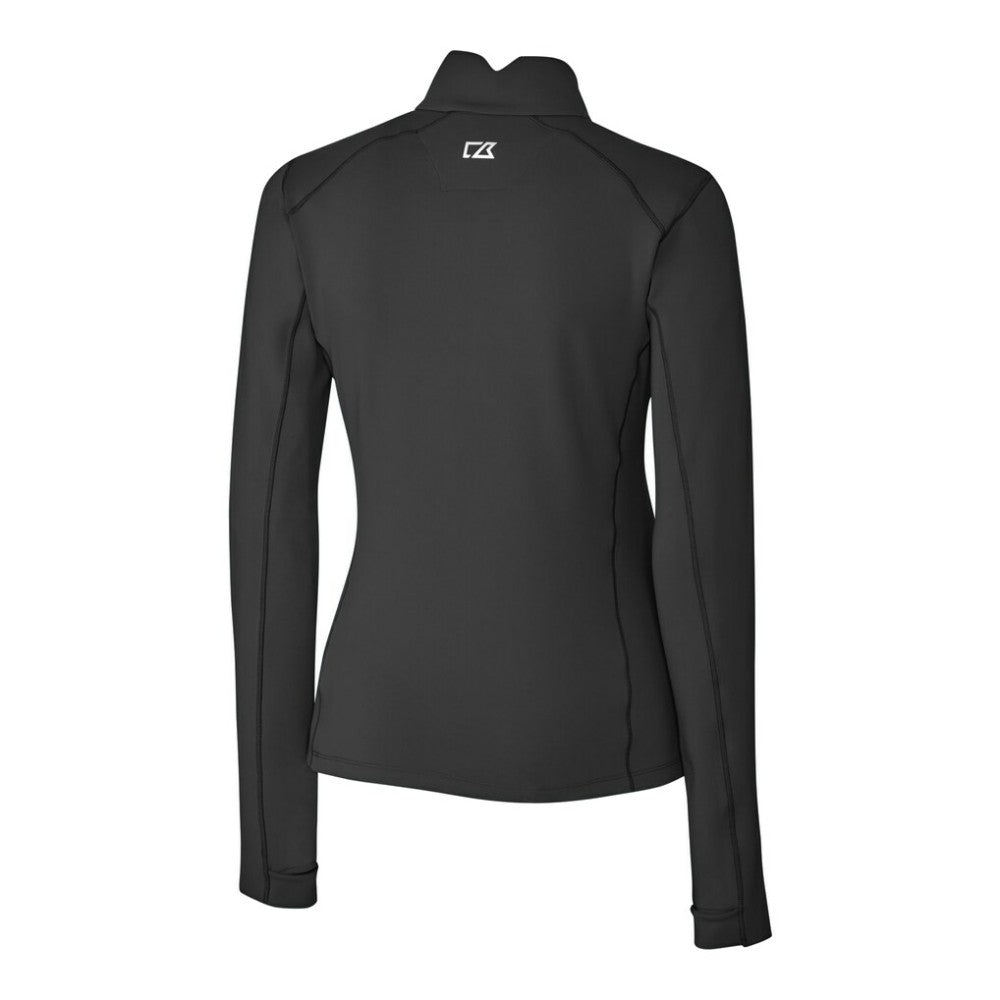Minnesota Twins Cutter & Buck Women's Traverse Stretch Quarter-Zip Pullover Top - Black Pullover