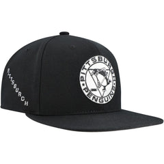 NHL Pittsburgh Penguins Mitchell & Ness Team Snapback Hat - Black