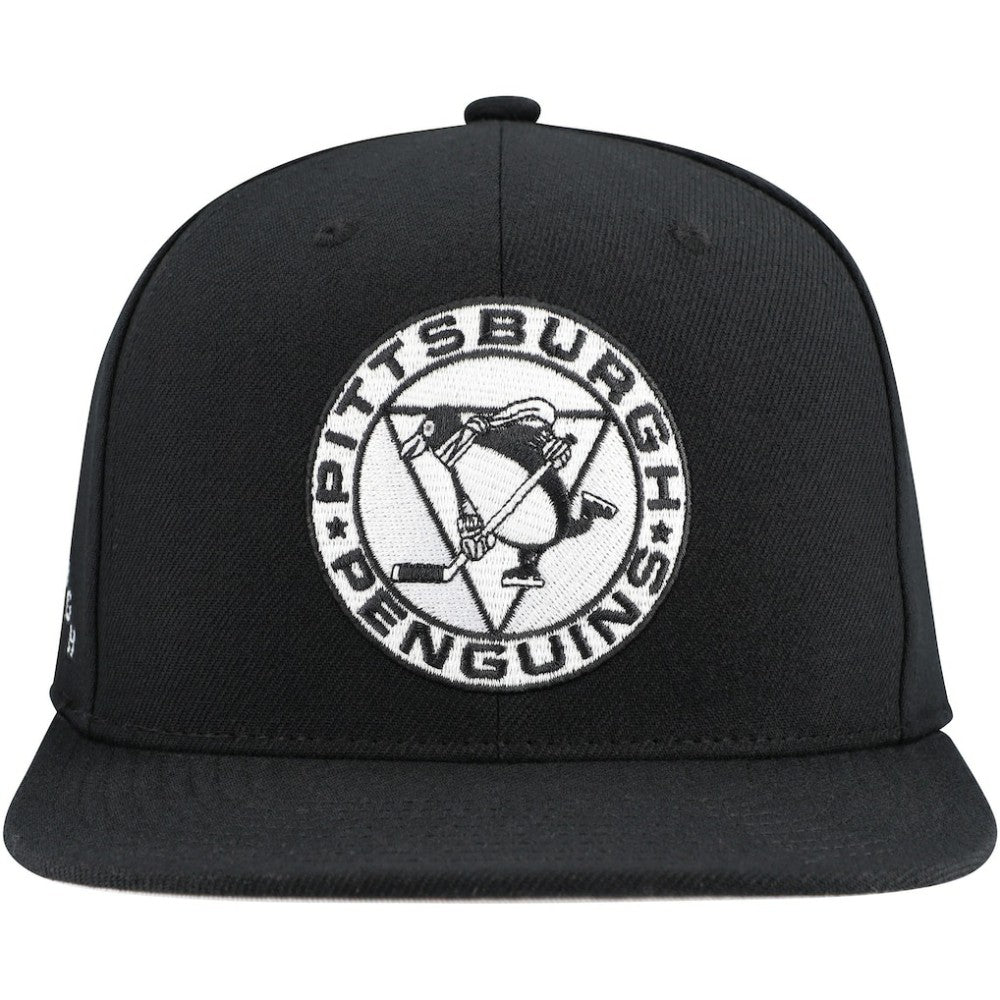 NHL Pittsburgh Penguins Mitchell & Ness Team Snapback Hat - Black