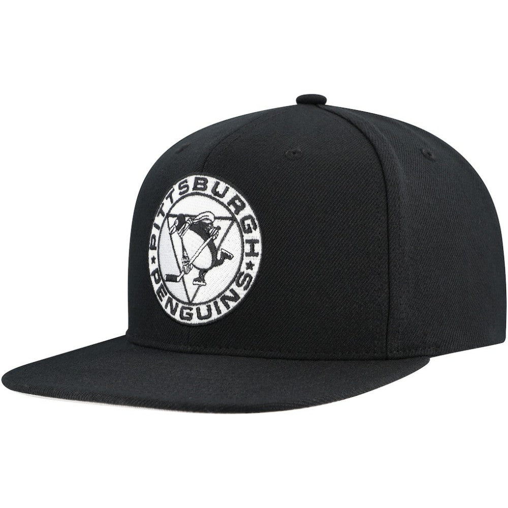 NHL Pittsburgh Penguins Mitchell & Ness Team Snapback Hat - Black