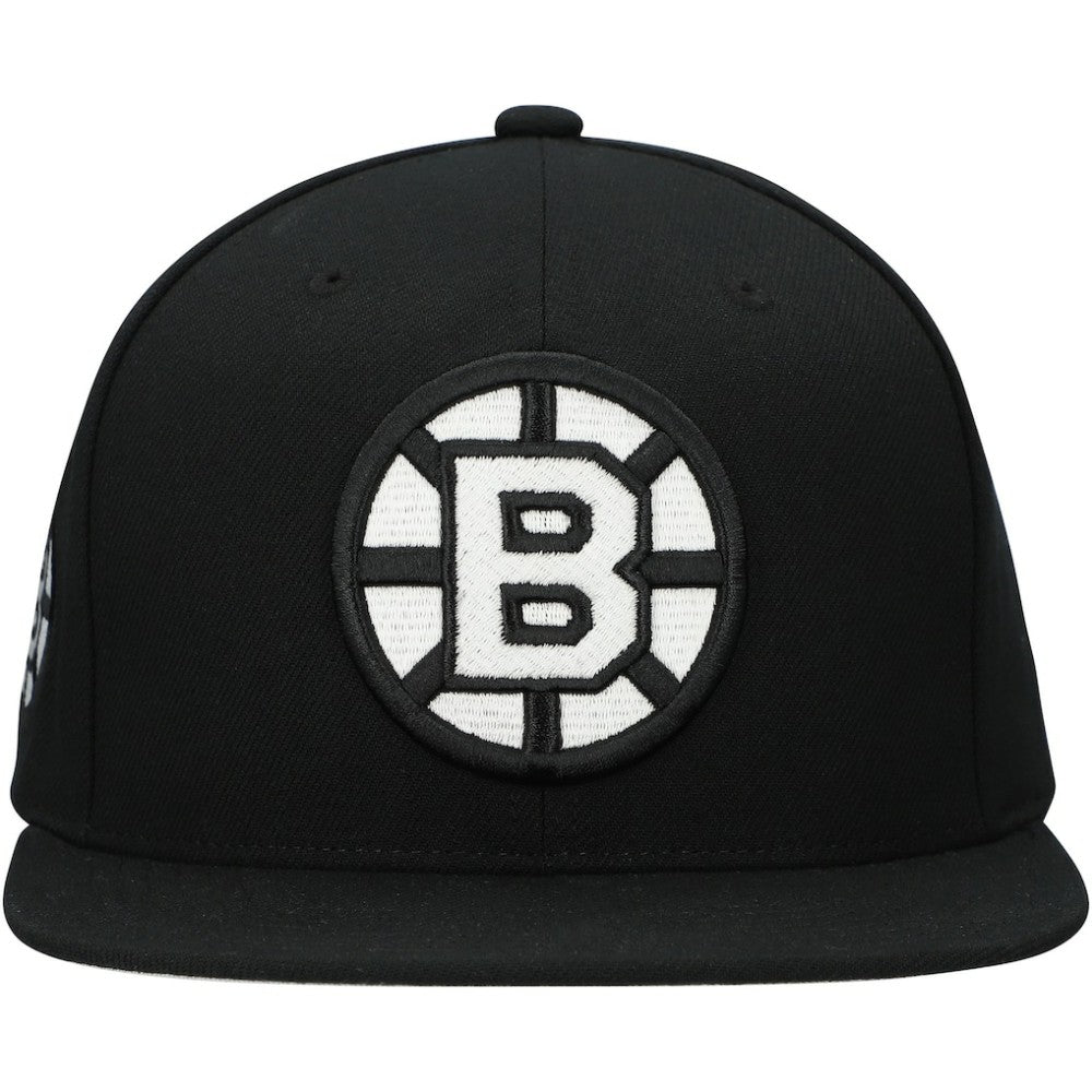 NHL Boston Bruins Mitchell & Ness Team Snapback Hat - Black
