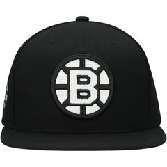 NHL Boston Bruins Mitchell & Ness Team Snapback Hat - Black