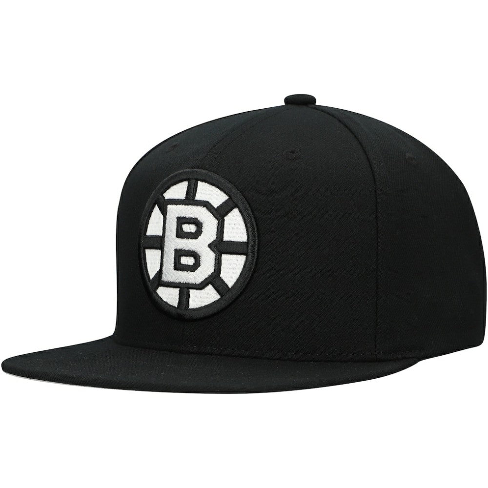 NHL Boston Bruins Mitchell & Ness Team Snapback Hat - Black