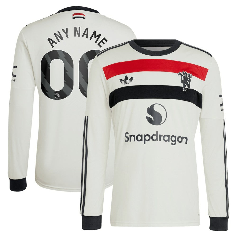 Manchester United Originals 2024/25 Third Custom Replica Long Sleeve Jersey Cream
